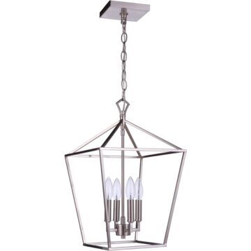 Flynt II Four Light Foyer Pendant in Brushed Polished Nickel by Craftmade