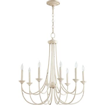 Brooks Eight Light Chandelier in Persian White by Quorum International