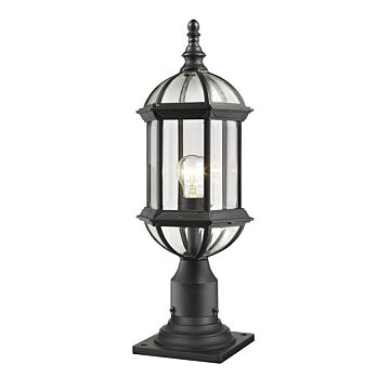 Z-Lite Annex 1-Light Outdoor Pier Mounted Fixture Light In Black