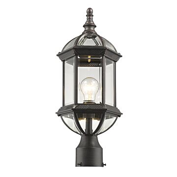 Z-Lite Annex 1-Light Outdoor Post Mount Fixture Light In Rust