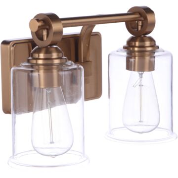 Romero Two Light Vanity in Satin Brass by Craftmade