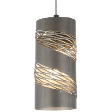 Flow One Light Mini Pendant in Steel by Varaluz
