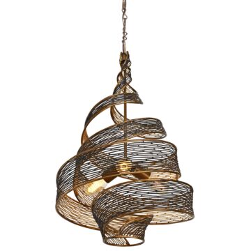 Flow Three Light Pendant in Hammered Ore by Varaluz