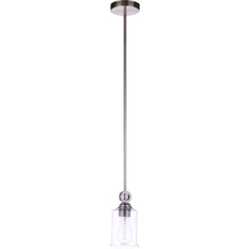 Romero One Light Mini Pendant in Brushed Polished Nickel by Craftmade
