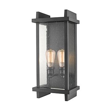 Z-Lite Fallow 2-Light Outdoor Wall Sconce In Black
