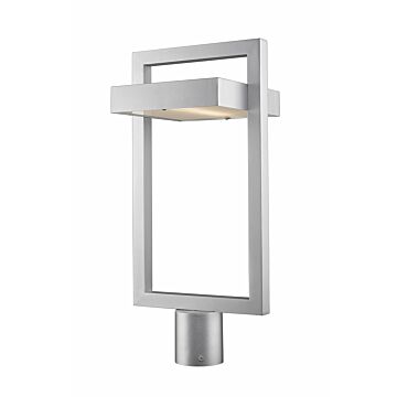Z-Lite Luttrel 1-Light Outdoor Post Mount Fixture Light In Silver