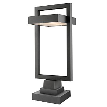 Z Lite Luttrel 1 Light Outdoor Pier Mounted Fixture Light In Black