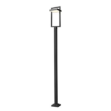 Z-Lite Luttrel 1-Light Outdoor Post Mounted Fixture Light In Black