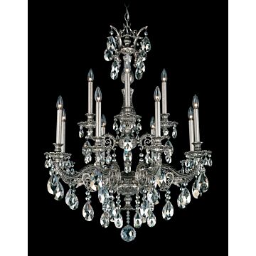 Milano 12 Light Chandelier in Etruscan Gold by Schonbek