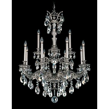 Milano 12 Light Chandelier in French Gold by Schonbek