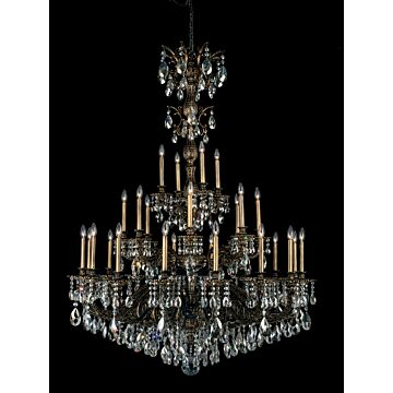 Milano 28 Light Chandelier in Parchment Gold by Schonbek