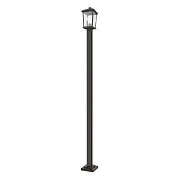 Z-Lite Beacon 2-Light Outdoor Post Mounted Fixture Light In Oil Rubbed Bronze