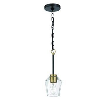 Avante Grand One Light Mini Pendant in Flat Black Satin Brass by Craftmade