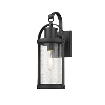 Z-Lite Roundhouse 1-Light Outdoor Wall Sconce In Black