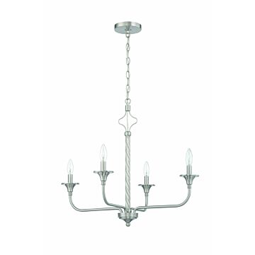 Jolenne Four Light Chandelier in Brushed Polished Nickel by Craftmade
