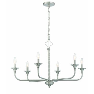 Jolenne Six Light Chandelier in Brushed Polished Nickel by Craftmade
