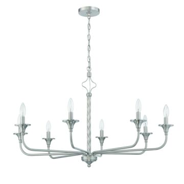 Jolenne Eight Light Chandelier in Brushed Polished Nickel by Craftmade