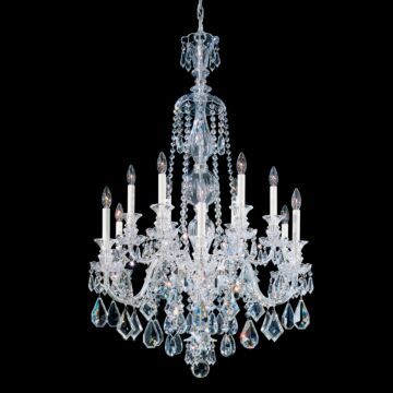 Hamilton 12 Light Chandelier in Silver by Schonbek