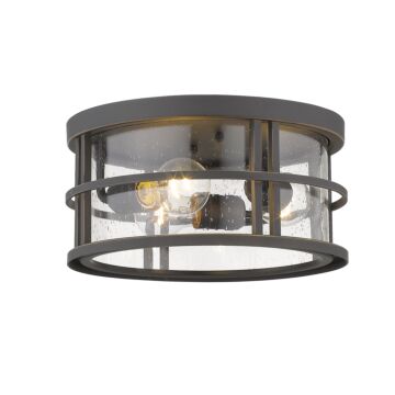 Z-Lite Jordan 3-Light Outdoor Flush Ceiling Mount Fixture Ceiling Light In Oil Rubbed Bronze