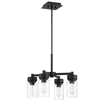 Bennet Four Light Outdoor Chandelier in Midnight by Craftmade