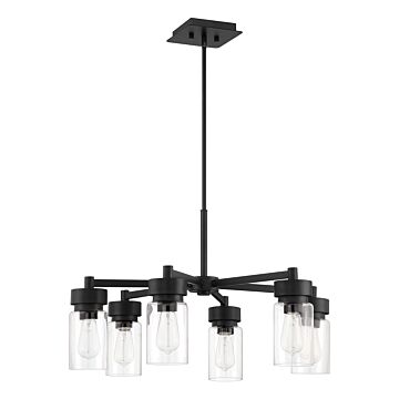 Bennet Six Light Outdoor Chandelier in Midnight by Craftmade
