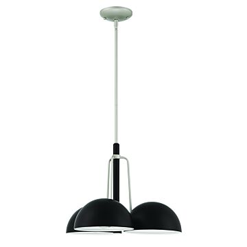 Kahn Three Light Outdoor Chandelier in Midnight Satin Aluminum by Craftmade