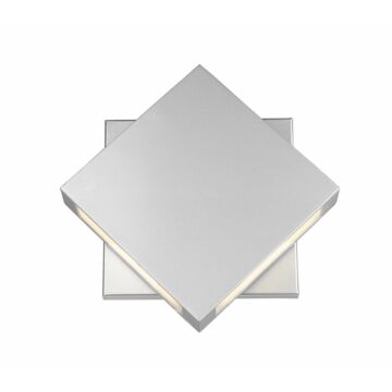 Z-Lite Quadrate 2-Light Outdoor Wall Sconce In Silver