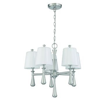 Palmer Five Light Mini Chandelier in Brushed Polished Nickel by Craftmade