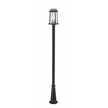 Z-Lite Millworks 2-Light Outdoor Post Mounted Fixture Light In Black