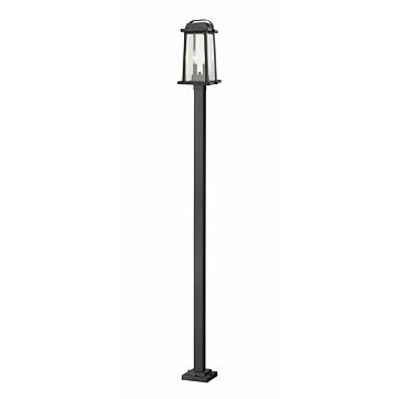 Z-Lite Millworks 2-Light Outdoor Post Mounted Fixture Light In Black