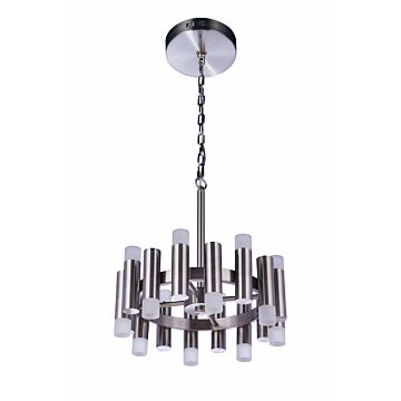 Simple Lux LED Chandelier in Brushed Polished Nickel by Craftmade