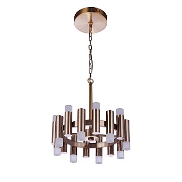Simple Lux LED Chandelier in Satin Brass by Craftmade