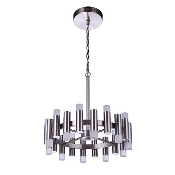 Simple Lux LED Chandelier in Brushed Polished Nickel by Craftmade