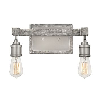 Hinkley Denton 2-Light Bathroom Vanity Light In Pewter
