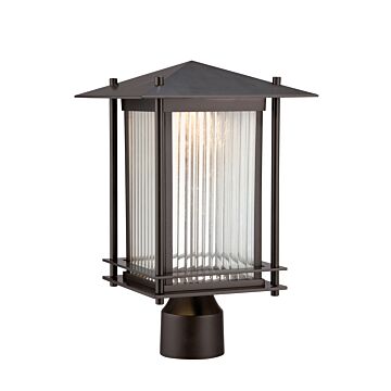 Hadley LED Post Lantern in Burnished Bronze