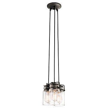 Brinley Three Light Pendant in Olde Bronze by Kichler