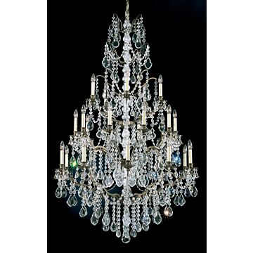 Bordeaux 25 Light Chandelier in Heirloom Bronze by Schonbek