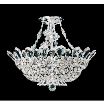 Trilliane Eight Light Semi Flush Mount in Silver by Schonbek