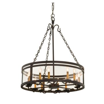 Morris 12 Light Chandelier in Bronze by Kalco