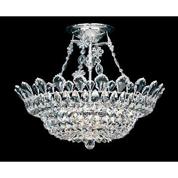 Trilliane Ten Light Flush Mount in Silver by Schonbek