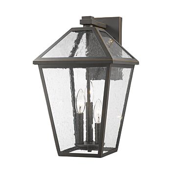 Z-Lite Talbot 3-Light Outdoor Wall Sconce In Oil Rubbed Bronze