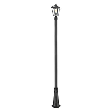 Z-Lite Talbot 1-Light Outdoor Post Mounted Fixture Light In Black