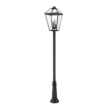 Z-Lite Talbot 4-Light Outdoor Post Mounted Fixture Light In Black