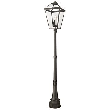 Z-Lite Talbot 4-Light Outdoor Post Mounted Fixture Light In Oil Rubbed Bronze