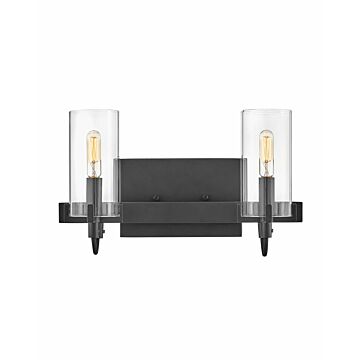 Hinkley Ryden 2-Light Bathroom Vanity Light In Black