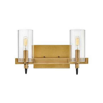 Hinkley Ryden 2-Light Bathroom Vanity Light In Heritage Brass