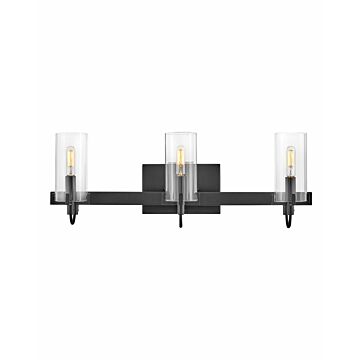 Hinkley Ryden 3-Light Bathroom Vanity Light In Black