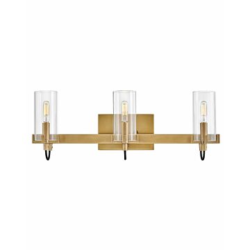 Hinkley Ryden 3-Light Bathroom Vanity Light In Heritage Brass