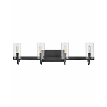 Hinkley Ryden 4-Light Bathroom Vanity Light In Black