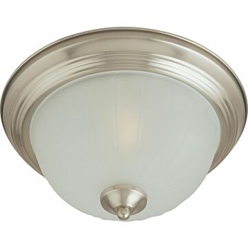 Essentials   583x One Light Flush Mount in Satin Nickel by Maxim